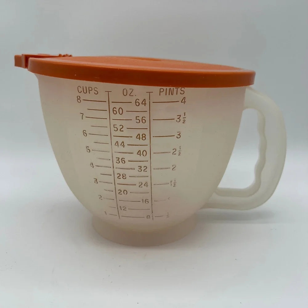 Tupperware Mix N Store Measuring Pitcher Mixing Bowl 2L 8 Cup 500-3 VTG 70s USA